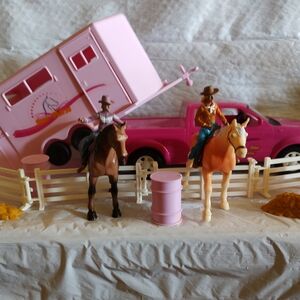 Pink Truck/Trailer Set